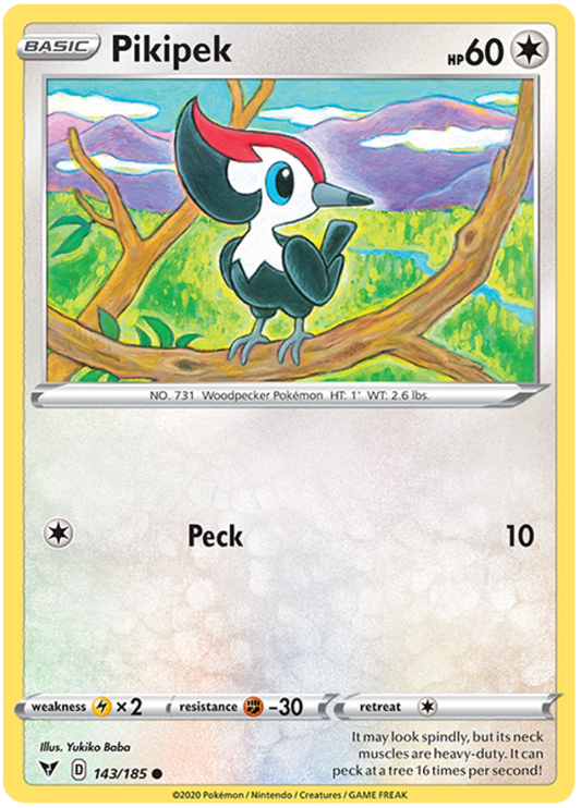 Sword and Shield Vivid Voltage 143  Pikipek