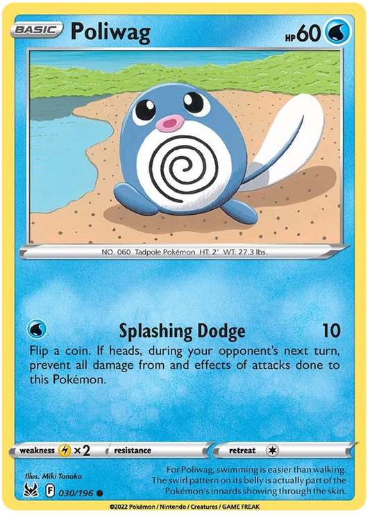 Sword and Shield Lost Origin 030  Poliwag