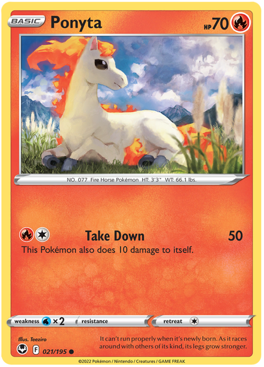 Sword and Shield Silver Tempest 021  Ponyta