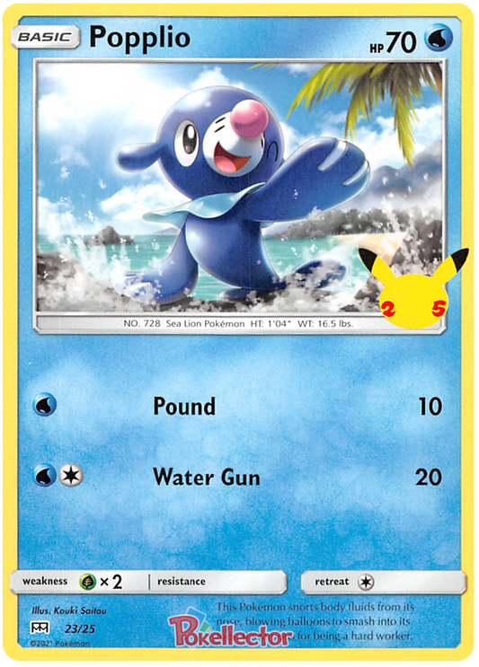 Sword and Shield McDonald's 25th Anniversary 23  Popplio