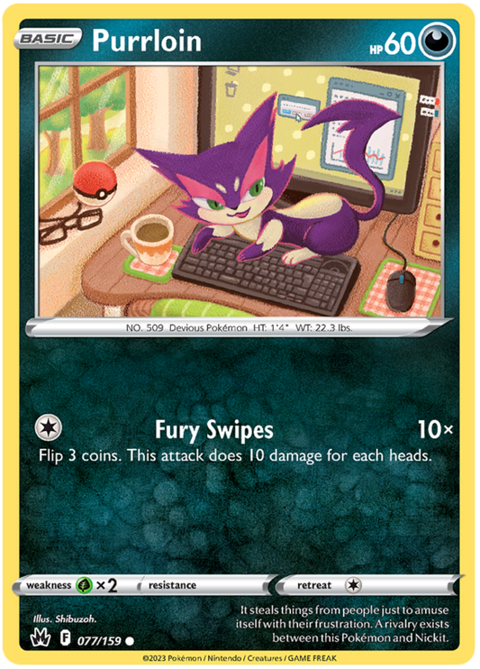 Sword and Shield Crown Zenith #77 Purrloin