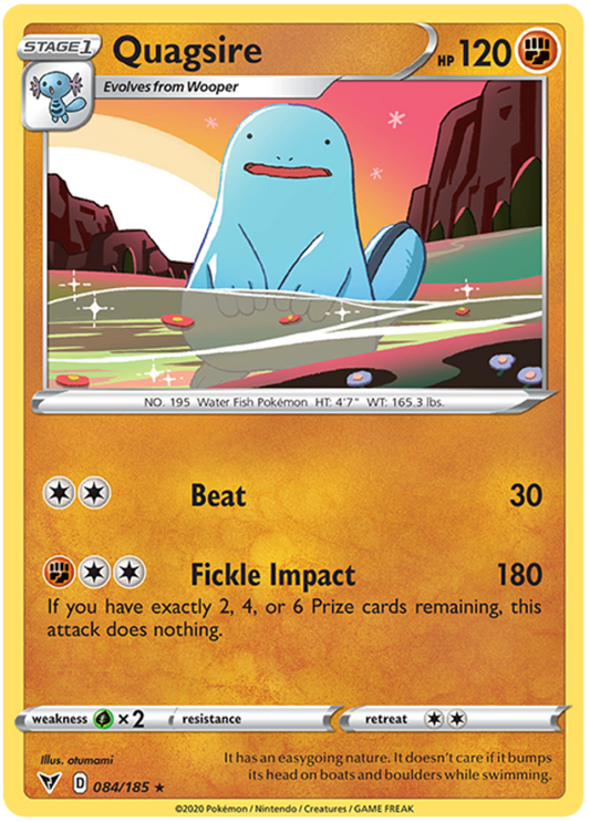 Sword and Shield Vivid Voltage 084  Quagsire
