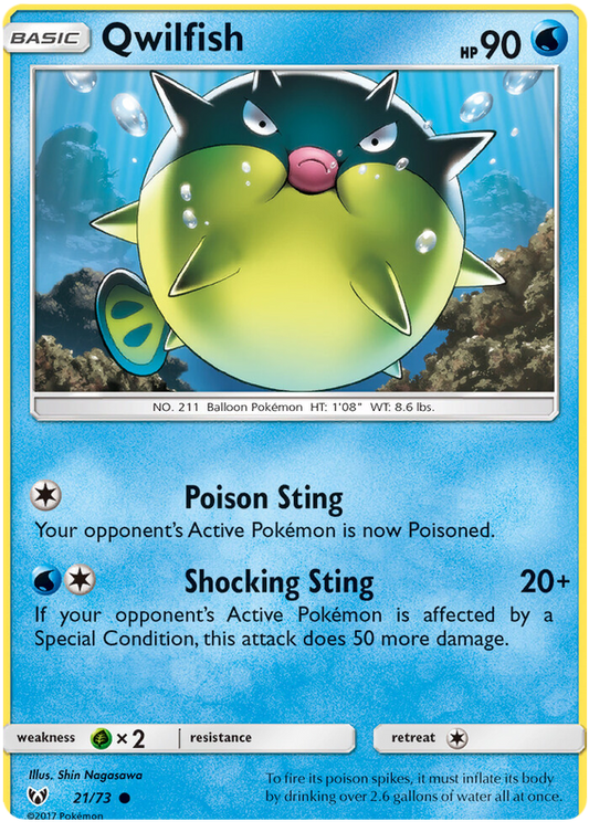 Sun and Moon Shining Legends 21  Qwilfish