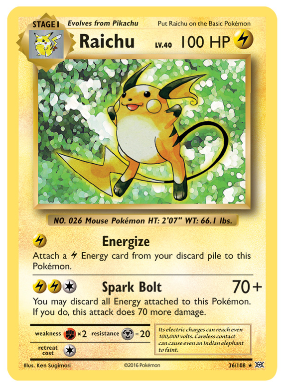XY Evolutions 036  Raichu