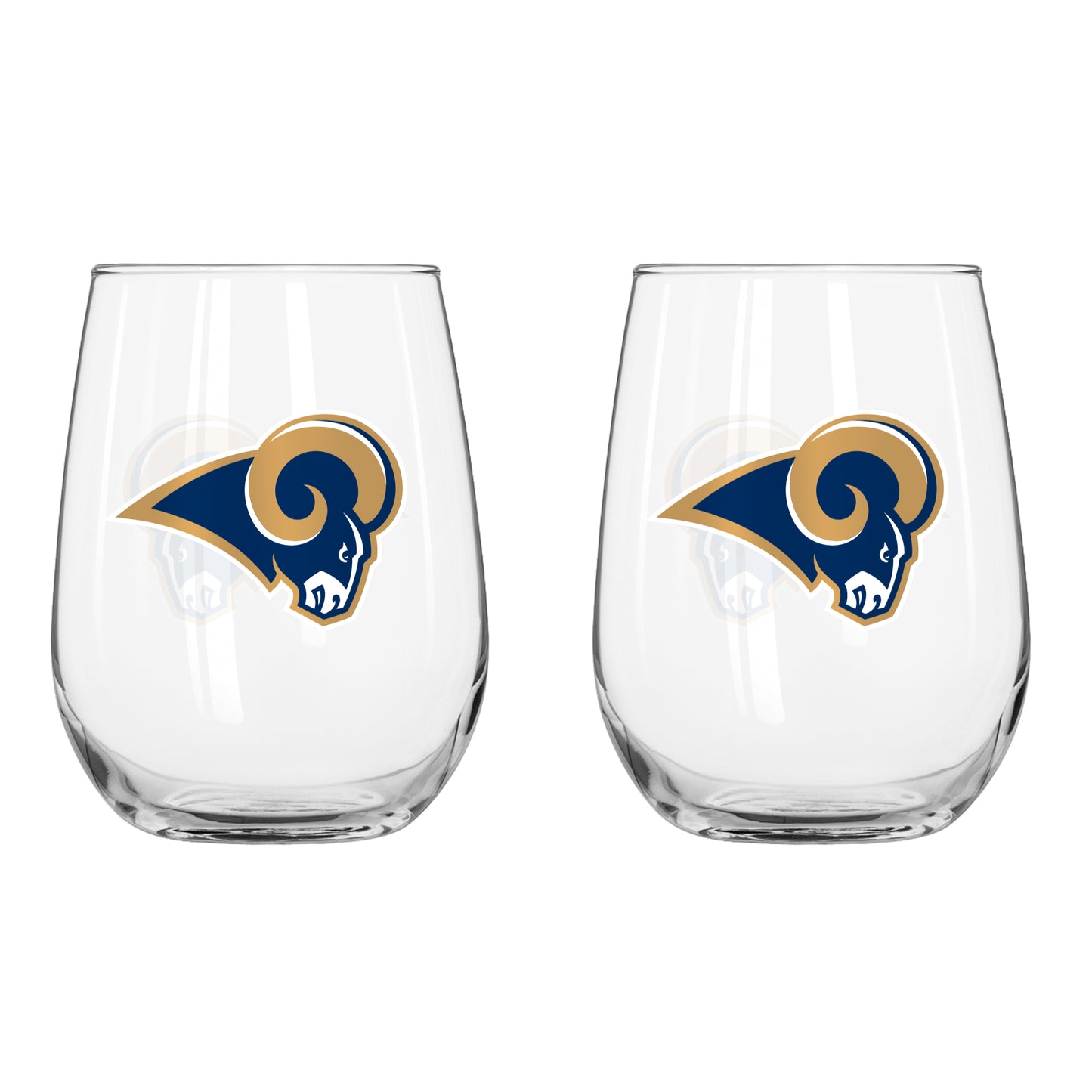 Los Angeles Rams Curved Wine Glass 16 Oz. 2 Pack