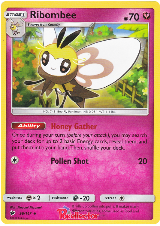 Sun and Moon Burning Shadows 096  Ribombee