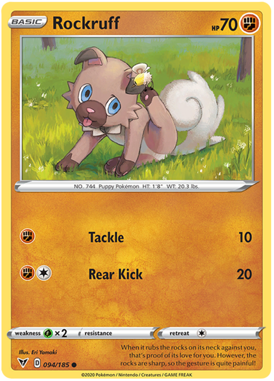 Sword and Shield Vivid Voltage 094  Rockruff