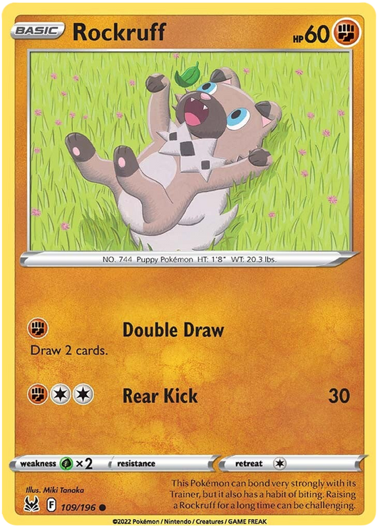 Sword and Shield Lost Origin 109  Rockruff