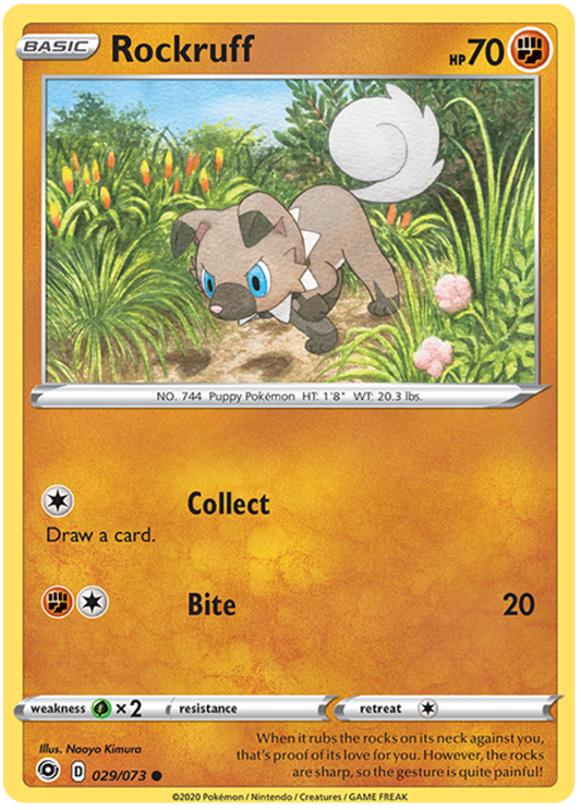 Sword and Shield Champion's Path 29  Rockruff