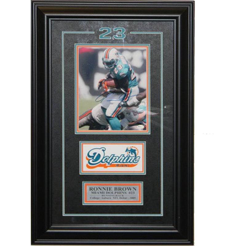 Ronnie Brown Signed Autographed 8x10 Framed