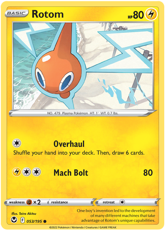 Sword and Shield Silver Tempest 053  Rotom