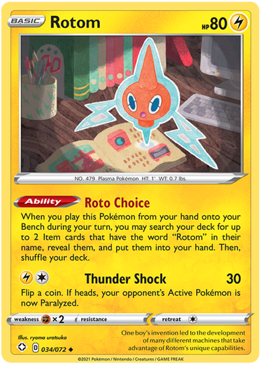 Sword and Shield Shining Fates 034  Rotom