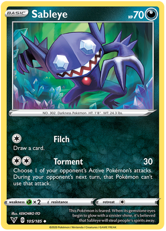 Sword and Shield Vivid Voltage 105  Sableye
