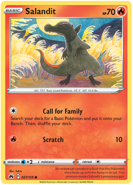 Sword and Shield Crown Zenith #27 Salandit
