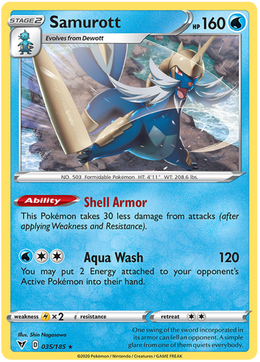 Sword and Shield Vivid Voltage 035  Samurott