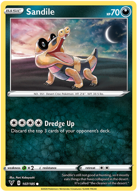 Sword and Shield Vivid Voltage 107  Sandile