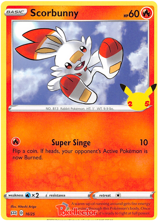 Sword and Shield McDonald's 25th Anniversary 16  Scorbunny