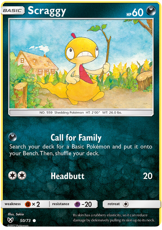 Sun and Moon Shining Legends 50  Scraggy
