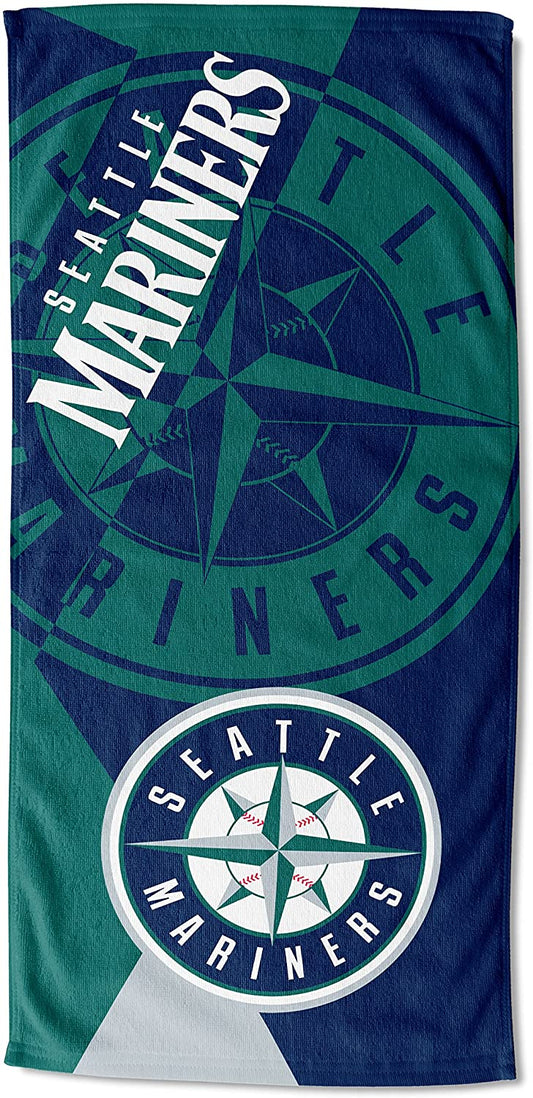 Seattle Mariners Puzzle Oversized Absorbent Beach Towel 34" x 72"