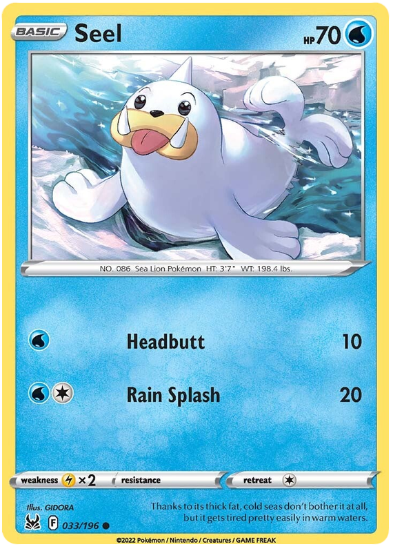 Sword and Shield Lost Origin 033  Seel