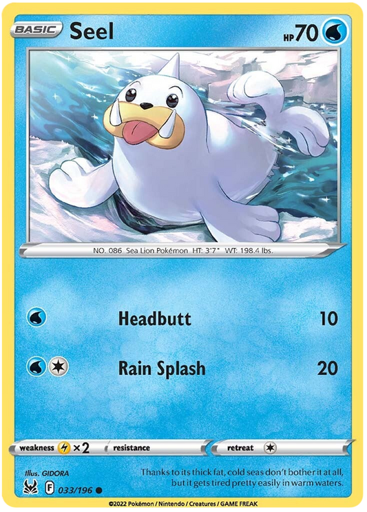 Sword and Shield Lost Origin 033  Seel