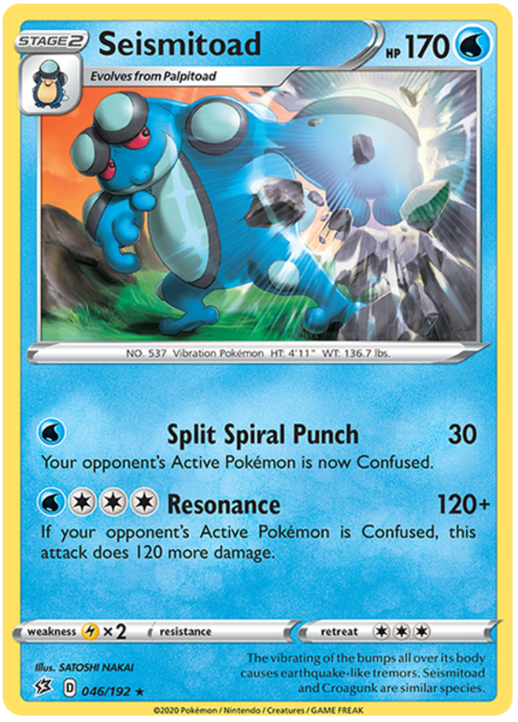 Sword and Shield Rebel Clash 046  Seismitoad