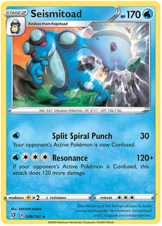 Sword and Shield Rebel Clash 046  Seismitoad
