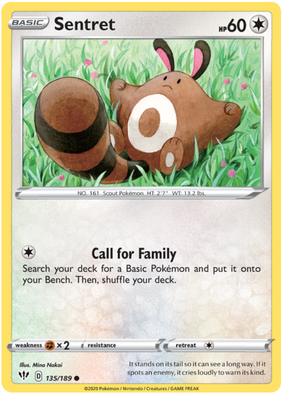 Sword and Shield Darkness Ablaze 135  Sentret