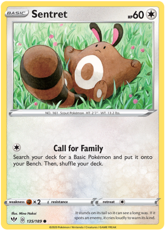 Sword and Shield Darkness Ablaze 135  Sentret