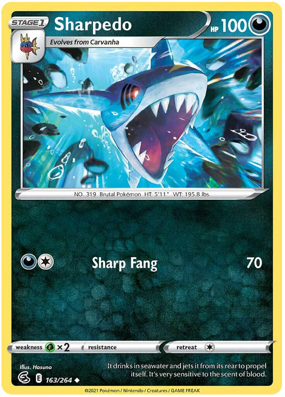 Sword and Shield Fusion Strike 163  Sharpedo