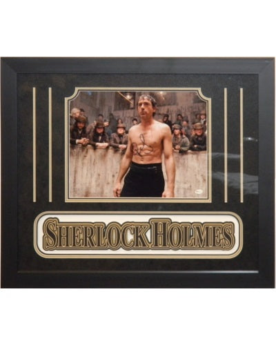 Robert Downey Jr. Autographed 11x14 Framed in Sherlock Holmes