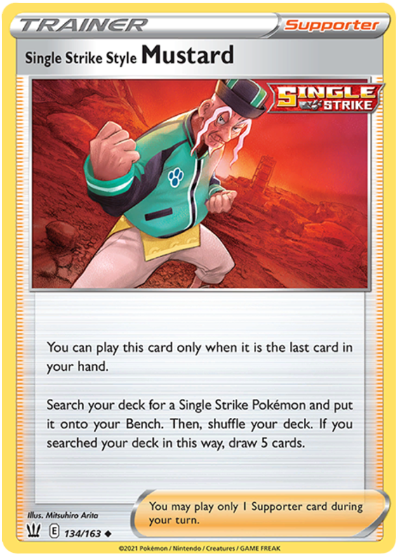 Sword and Shield Battle Styles 134  Single Strike Style Mustard