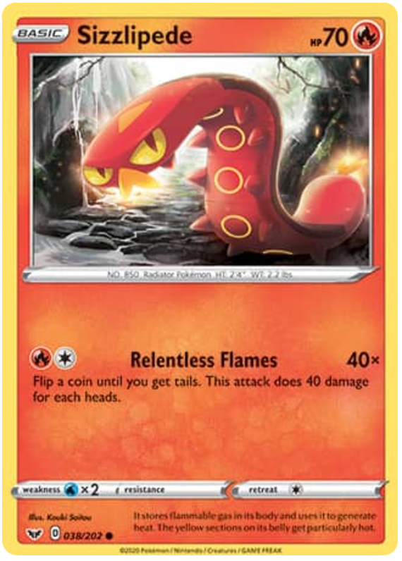Sword and Shield Sword & Shield 038  Sizzlipede