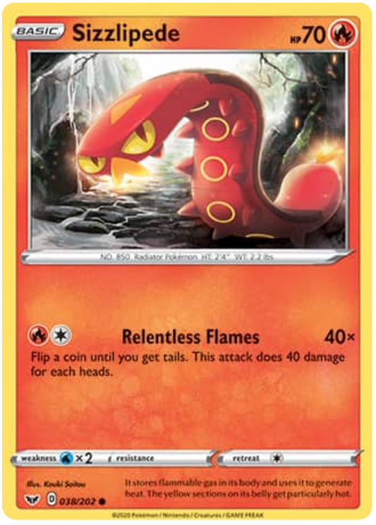Sword and Shield Sword & Shield 038  Sizzlipede