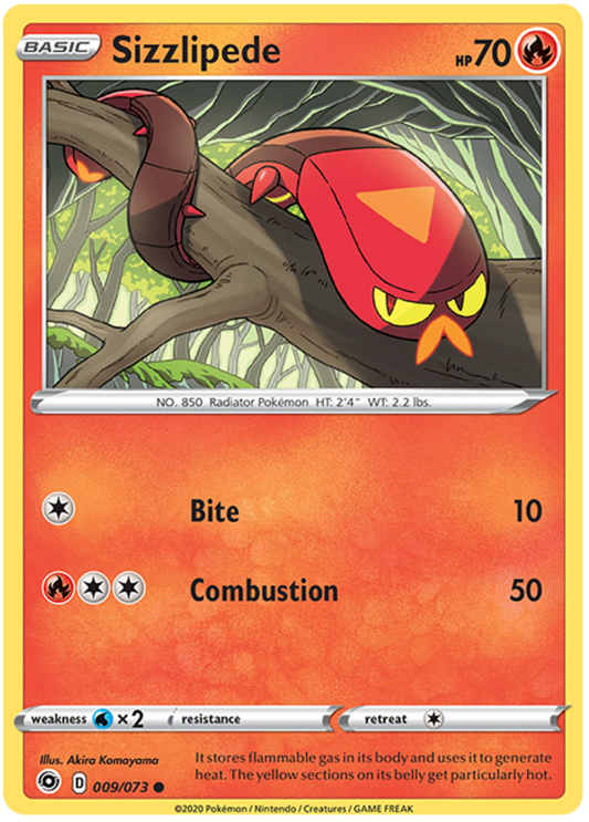 Sword and Shield Champion's Path 09  Sizzlipede