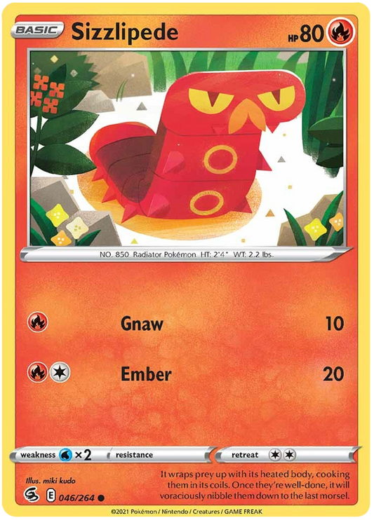 Sword and Shield Fusion Strike 046  Sizzlipede