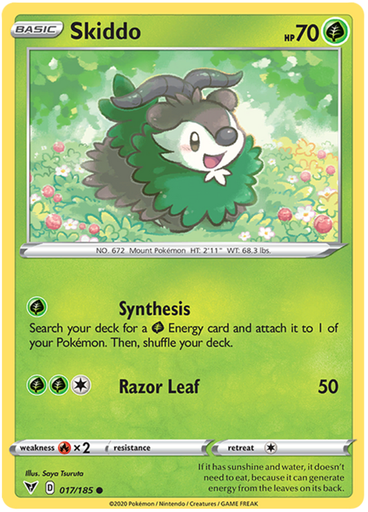 Sword and Shield Vivid Voltage 017  Skiddo