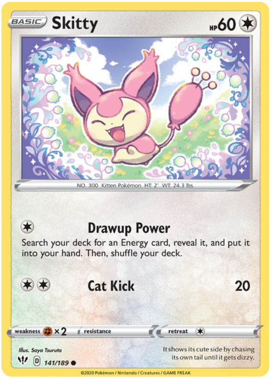 Sword and Shield Darkness Ablaze 141  Skitty