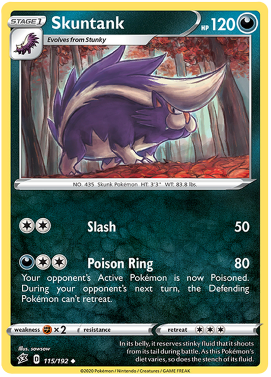 Sword and Shield Rebel Clash 115  Skuntank