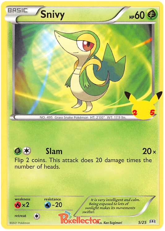 Sword and Shield McDonald's 25th Anniversary 05  Snivy