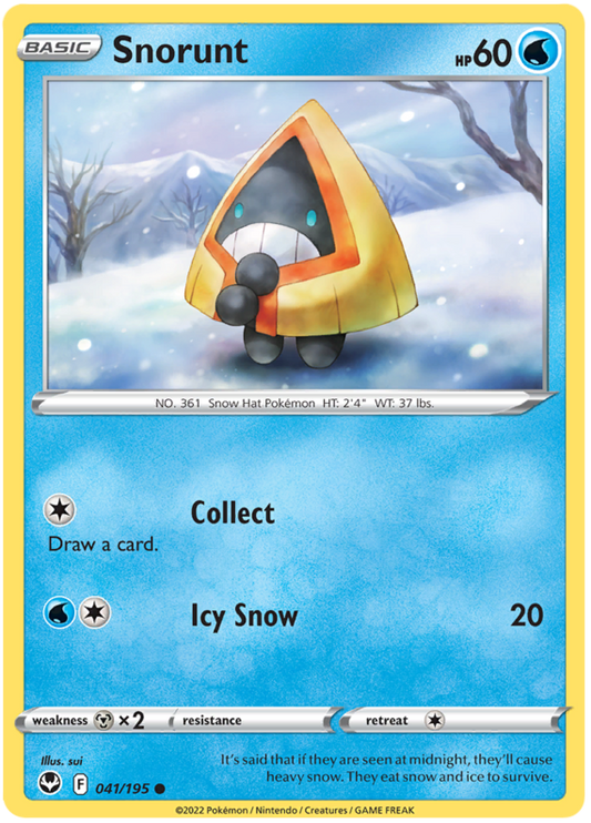 Sword and Shield Silver Tempest 041  Snorunt