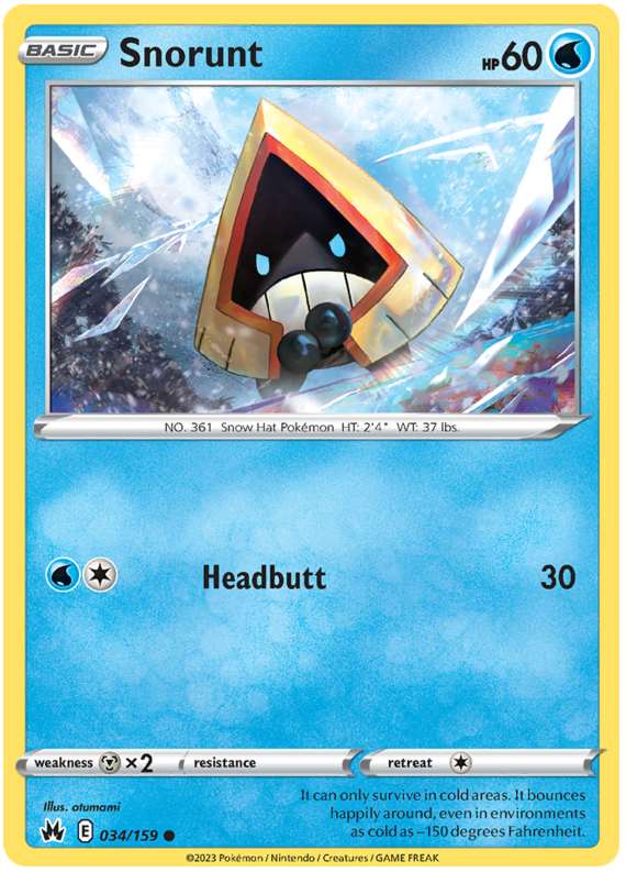 Sword and Shield Crown Zenith #34 Snorunt