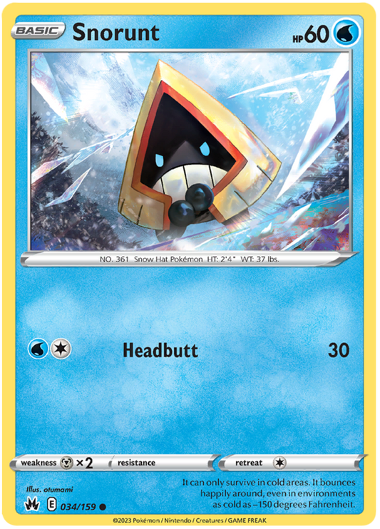 Sword and Shield Crown Zenith #34 Snorunt