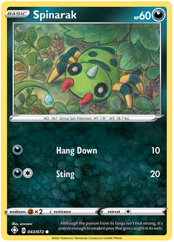Sword and Shield Shining Fates 043  Spinarak