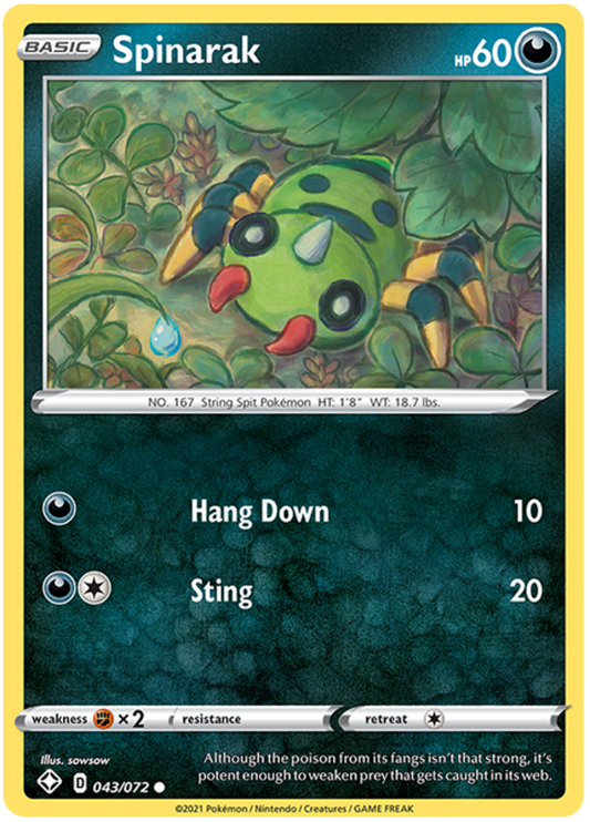 Sword and Shield Shining Fates 043  Spinarak