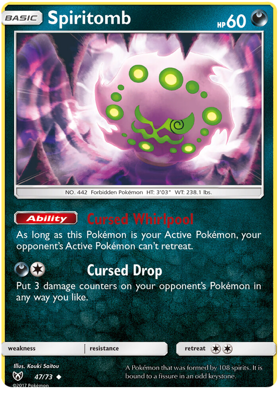 Sun and Moon Shining Legends 47  Spiritomb