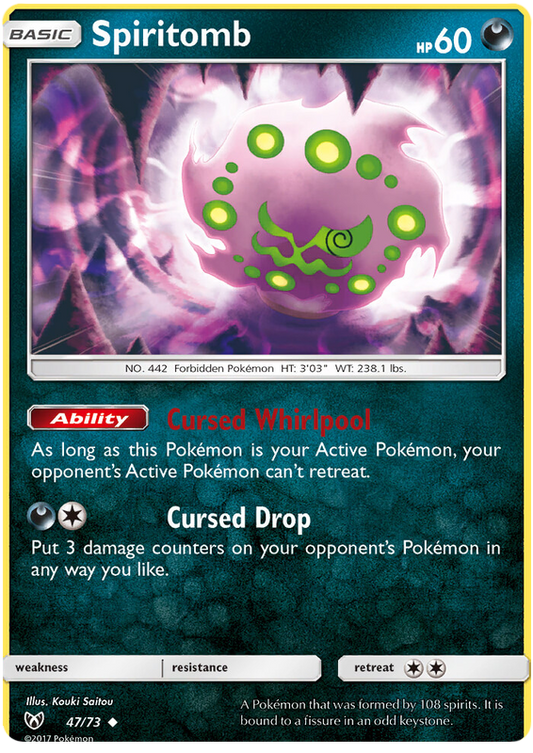 Sun and Moon Shining Legends 47  Spiritomb