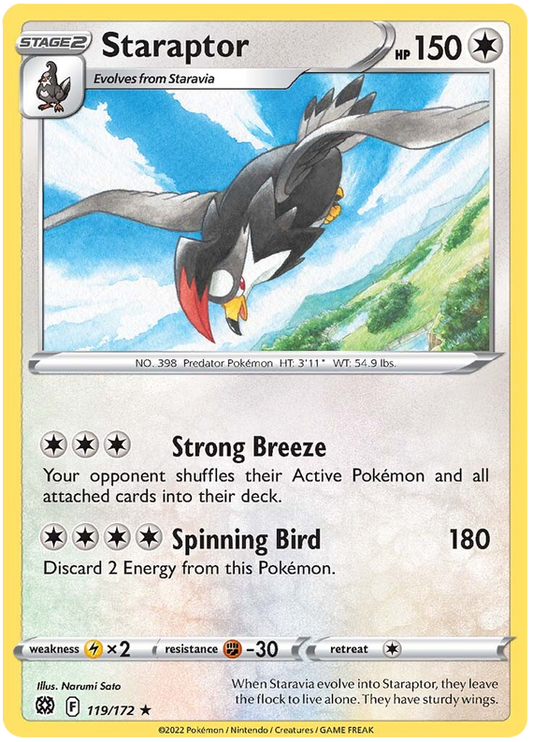 Sword and Shield Brilliant Stars 119  Staraptor