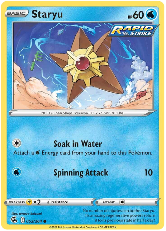 Sword and Shield Fusion Strike 052  Staryu