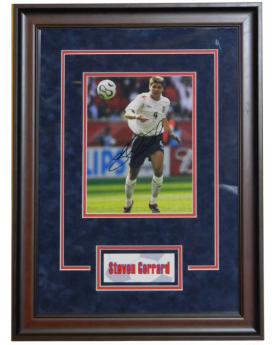 Steven Gerrard Signed Autographed 8x10 Framed